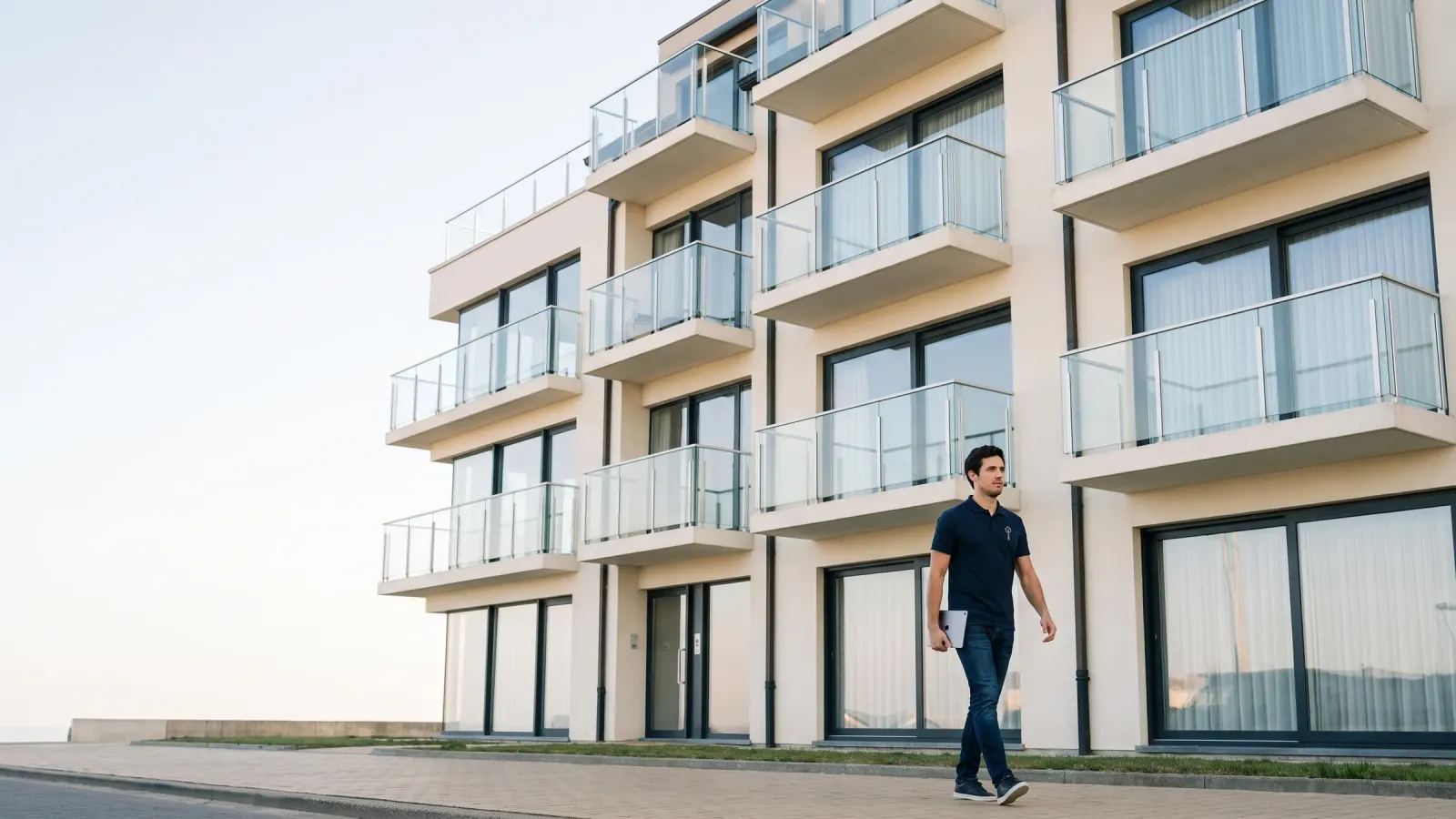 Appartementsgebouw aan zee met meerdere eenheden