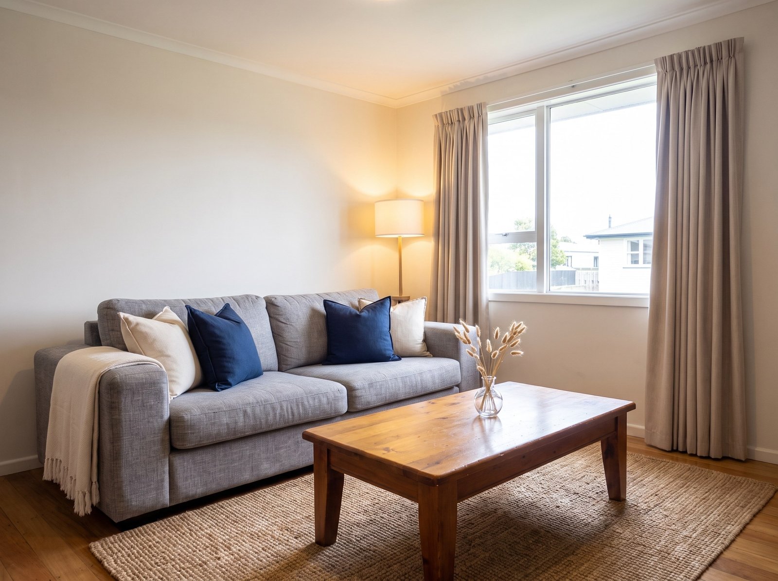 Dezelfde woonkamer na de upgrade