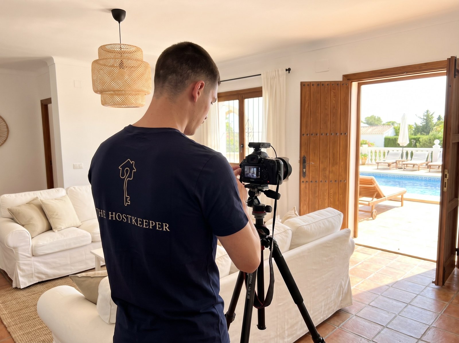 Fotoshoot in een villa